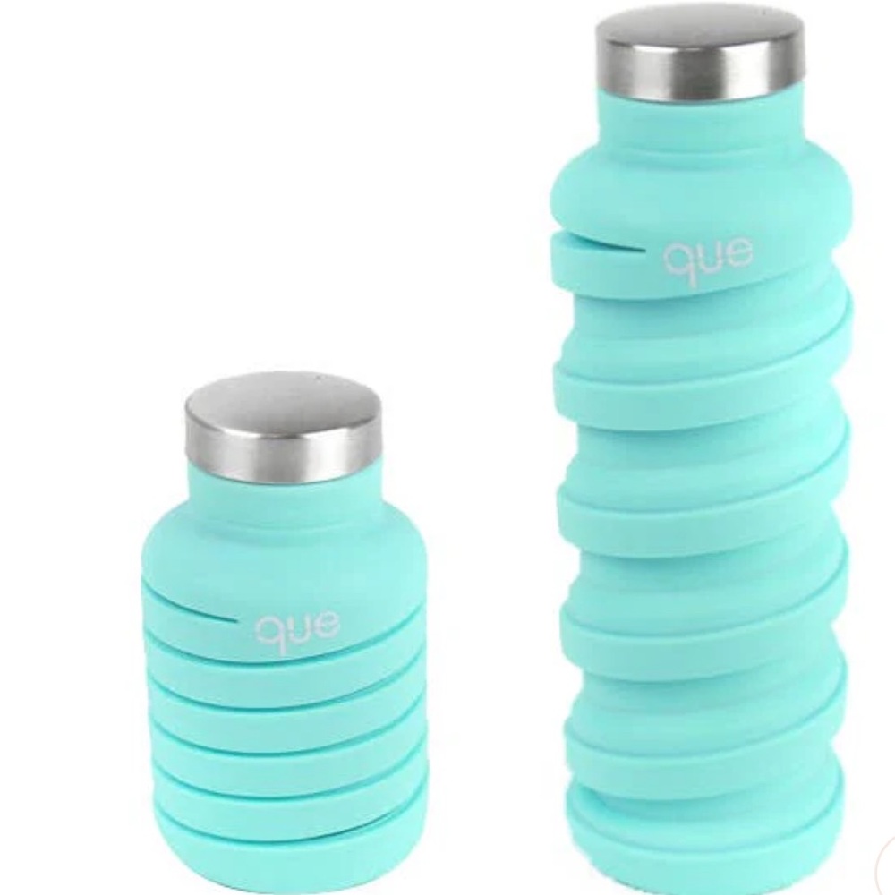 NWT que The Collapsable Bottle Water Bottle Misty Mint
